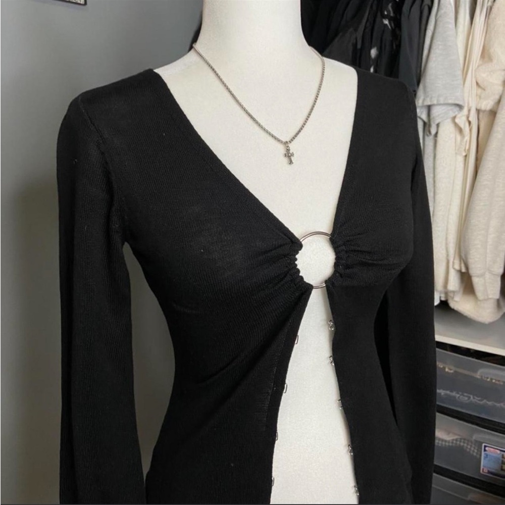 I.AM.GIA Black Top with Ring Accent